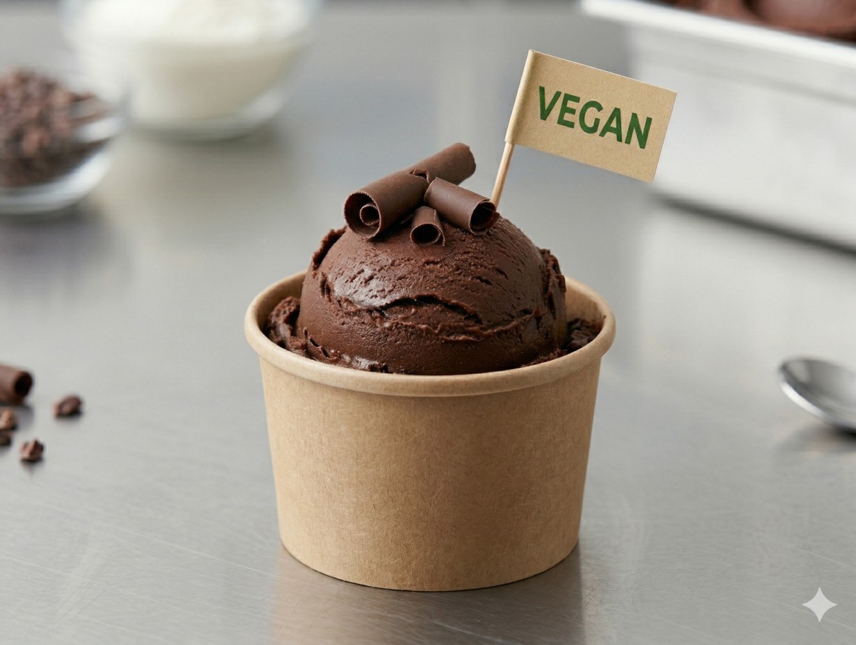 Gelato al Cioccolato Fondente Vegano