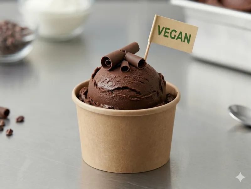Gelato al Cioccolato Fondente Vegano
